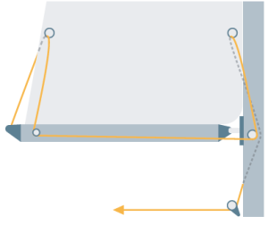 The ree ng lines need to pull outwardat both ends, though I very seldom see it
rigged this way.